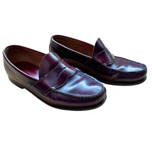 G.H. Bass & Co. Burgundy Leather Penny Loafers Preppy Classic Men's Sz9.5 W